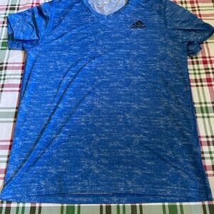 Men’s Adidas Short Sleeve Shirt Blue Size Large